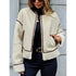 'Olwen' Zip Up Sherpa Jacket - Celes Fashion